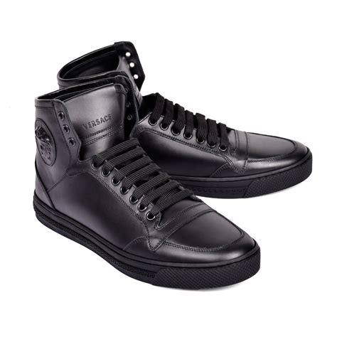 versace high top black|high top Versace shoes.